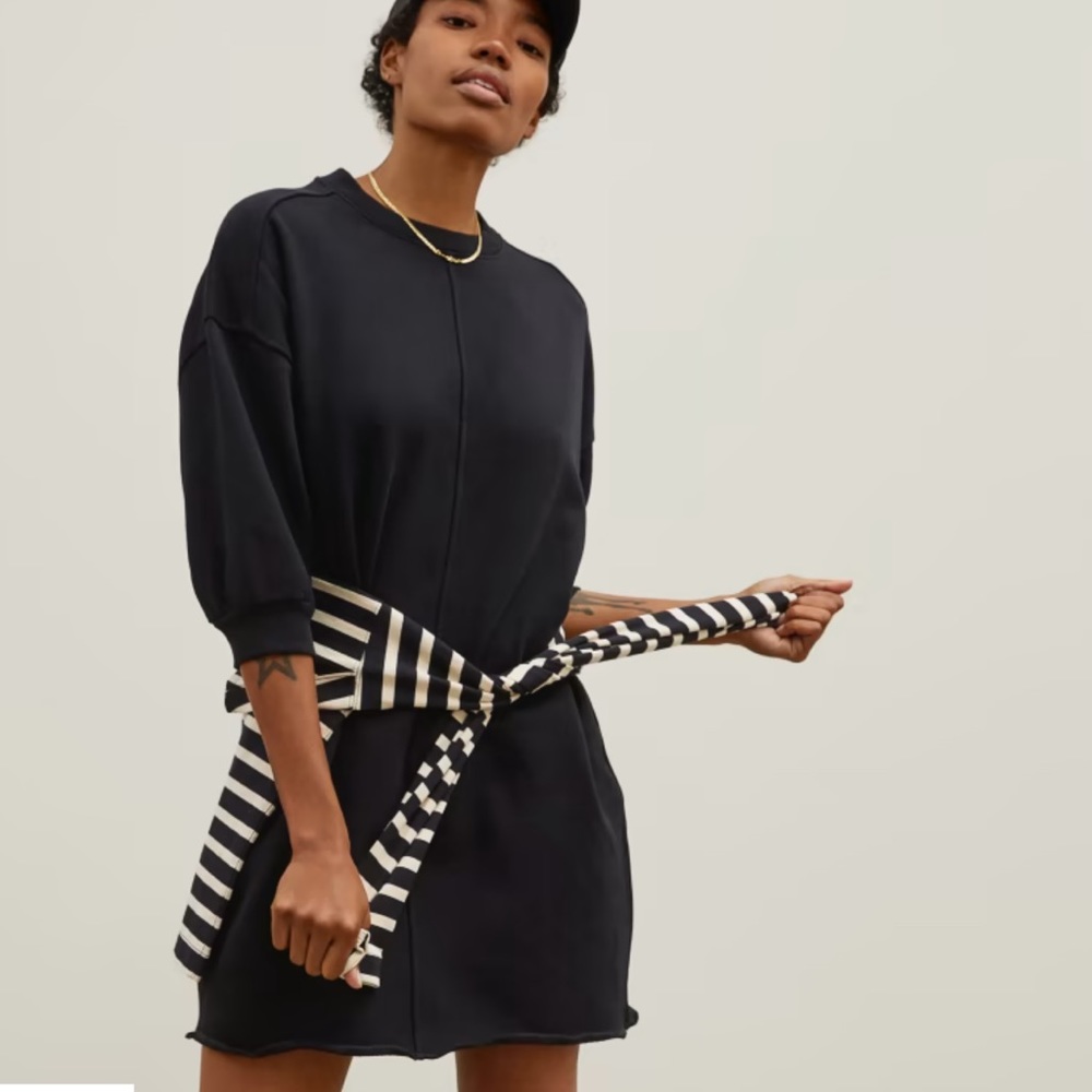 Everlane Black The Track Dress Size XL